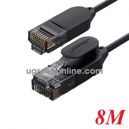 Ugreen 70655 8m CAT6A 10Gbps ultra slim Pure Copper Ethernet Cable OD2.8 8m Black NW122 10070655