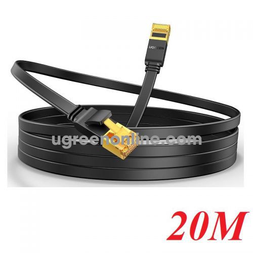 Ugreen 25217 20m Cat7 10Gbps Flat Ethernet Cable back 24k gold plated NW295 10025217