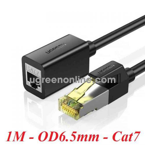 Ugreen 80411 1M Cat7 Od6.5Mm Black Male To Female Pure Copper Ethernet Extension Cable NW148 10080411