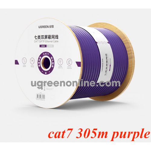 Ugreen 70318 305M CAT7 twisted pair S/Ftp seven categories of 10 Gigabit 600 Mhz double shielded network cable 0.58±0.008mm pure copper core NW125 10070318