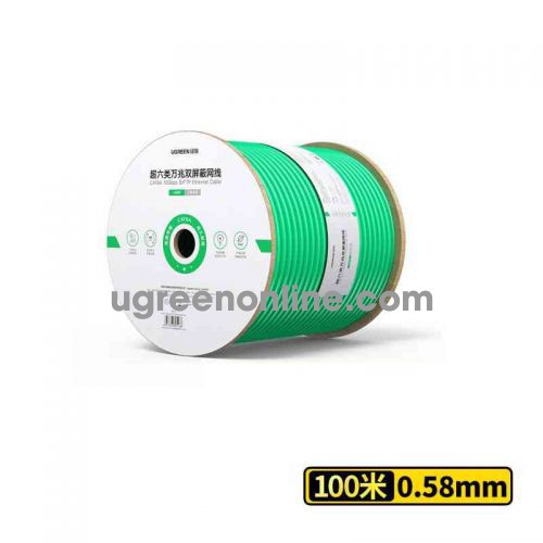 Ugreen 90516 100m cat6a S/FTP 10Gpbs 500mhz Green color Engineering Cable Fluke test pass NW255 10090516