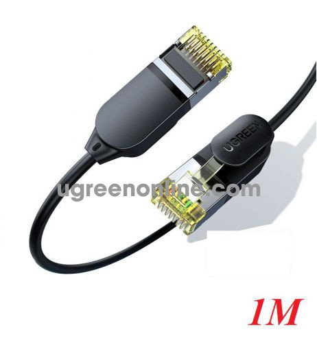 Ugreen 80415 1M CAT7 0.38mm Mini Slim 10Gbps Enthernet Cable Ethernet Black NW149 10080415