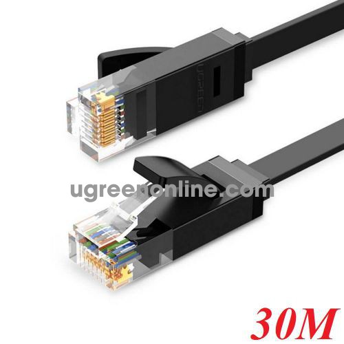 Ugreen 50182 30M Black Flat Cat6 UTP LAN Cable 26AWG CCA Gigabit NW102 10050182