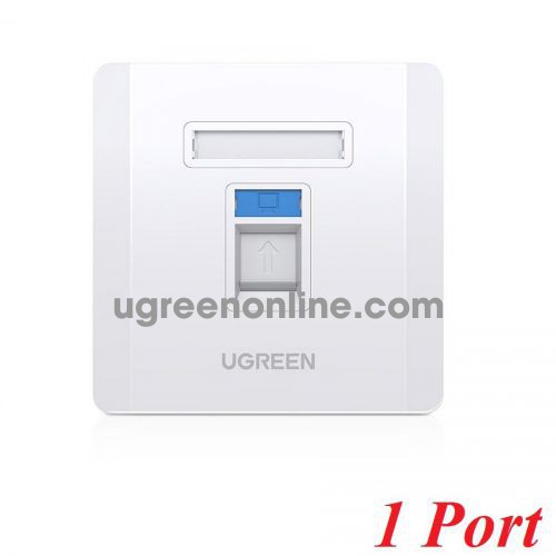 Ugreen 80180 white Wall Socket internet LAN RJ45 86 mm x 86 mm NW144 10080180