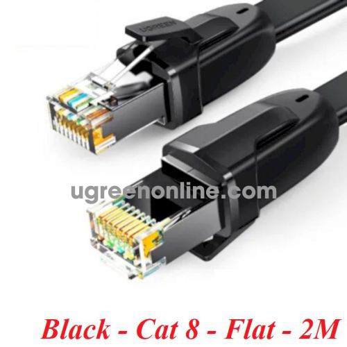 Ugreen 70672 2m Cat8 flat 25Gbps CLASSⅠU-FTP Ethernet LAN Cable NW134 10070672