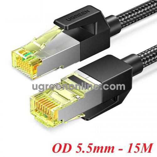 Ugreen 10643 15M Black OD5.5mm Cat7 Pure Copper Ethernet Cable Braided NW150 10010643