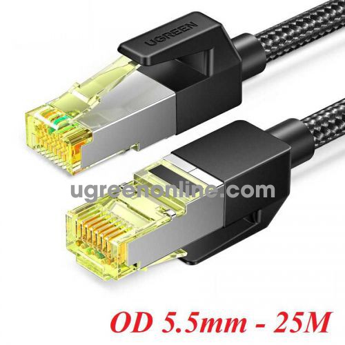 Ugreen 30794 25M Black OD5.5mm Cat7 Pure Copper Ethernet Cable Braided NW150 10030794