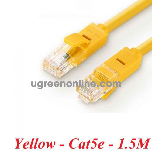 Ugreen 60546 1.5m Cat 5e UTP LAN Cable Yellow NW103 10060546