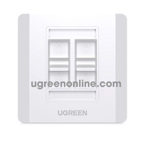 Ugreen 80443 1 pcs Quadruple - 4 Port Wall Plate for rj45 and rj11 white NW144 10080443