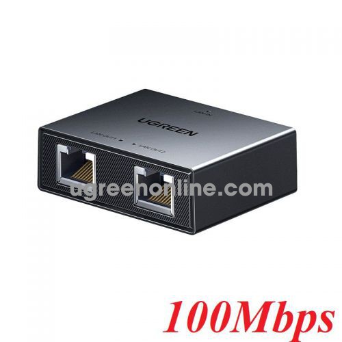 Ugreen 35597 1 To 2 Fast Ethernet 10/100 Mbps Rj45 Splitter 2ports Network Auto Negotiation With Type C Power Ports And Cable NW301 10035597
