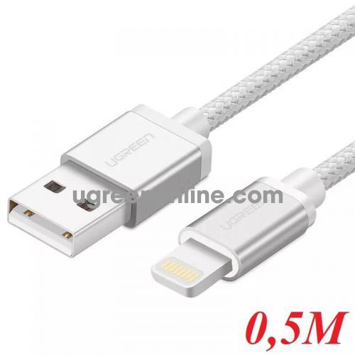 Ugreen 40693 0.5M MFI Lightning to USB cable cáp Aluminum Case + Braid US199 10040693