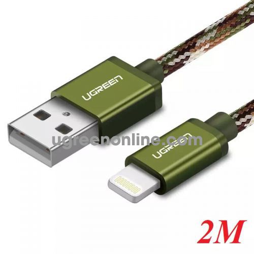 Ugreen 40878 2M USB 2.0 to Lightning cable cáp with Braid US247 10040878