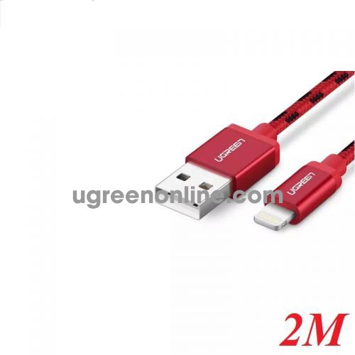 Ugreen 40481 2M USB 2.0 to Lightning cable cáp with Braid US247 10040481