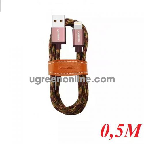 Ugreen 40688 0.5M USB 2.0 to Lightning cable cáp with Braid US247 10040688