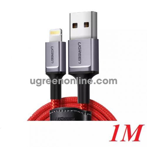 Ugreen 60185 1M Cáp Apple Mfi Cable Hỗ Trợ Dòng Sạc Nhanh Fast Charge Iphone Xsmax/8/7/6 Ipad Màu Đỏ Us293 10060185