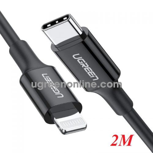 Ugreen 60752 2m black lightning to usb type c 2.0 cable US171 10060752