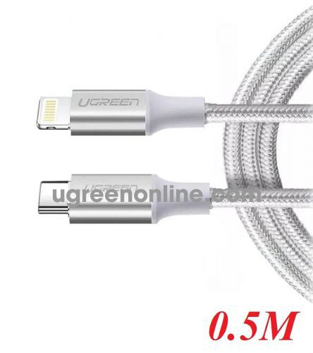 Ugreen 70522 0.5m white lightning to usb type c 2.0 cable 50cm US304 10070522