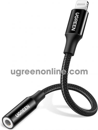 Ugreen 70860 10cm MFI Lightning to 3.5mm Audio Adapter Aluminium Braided US211 10070860