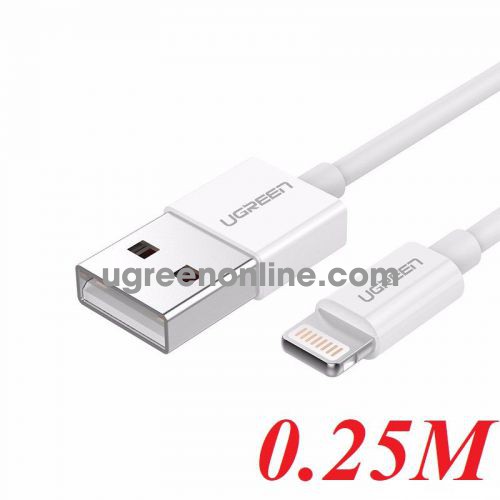 Ugreen 80312 25CM White Lightning To Usb 2.0 A Male Cable 0.25M US155 10080312