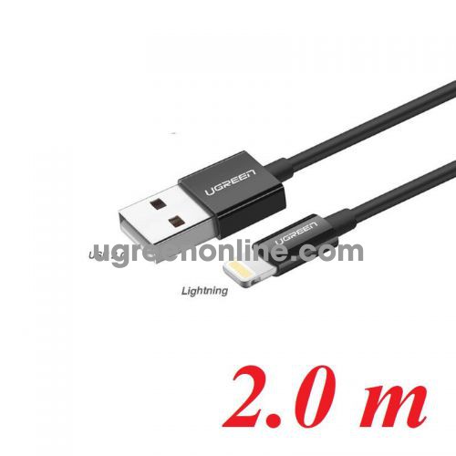 Ugreen 80823 2M Black Lightning To USB 2.0 A Male Cable US155 10080823