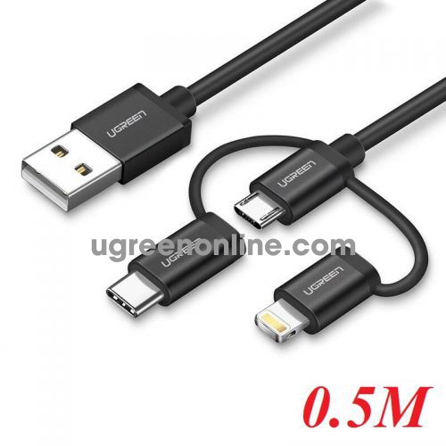 Ugreen 50204 0.5M Ugreen Multifunction Cable Màu Đen US186 10050204