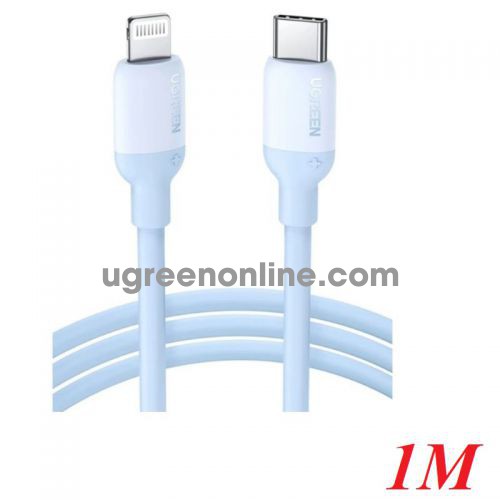 Ugreen 20313 1M Mfi Navy Blue Usb Type C To Lightning Silicone Cable US387 10020313