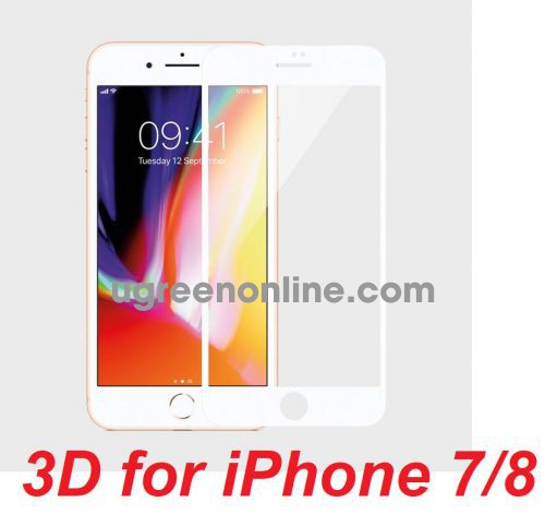 Mipow 85652 BJ11-WT Miếng dán cường lực Kingbull 3D for iPhone 7/8 White ( BJ11-WT )10085652