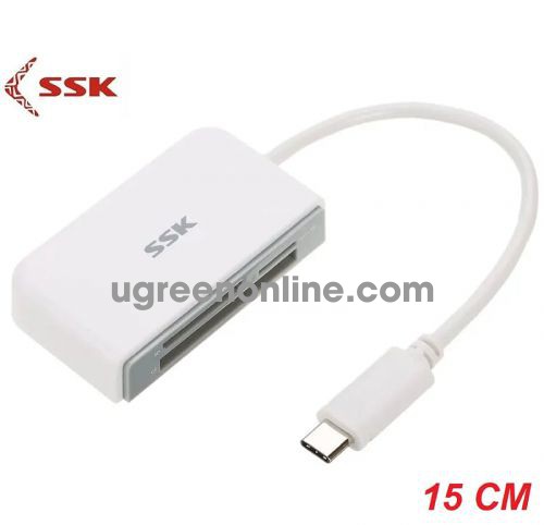 SSK SCRM-610 Màu Trắng Đầu đọc thẻ nhớ giao tiếp bằng cổng Usb Type-C 96582 10096582