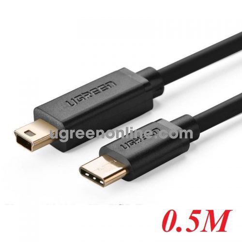 Ugreen 30184 Usb Type C To Mini Usb Cable Black 0.5M Us153 10030184