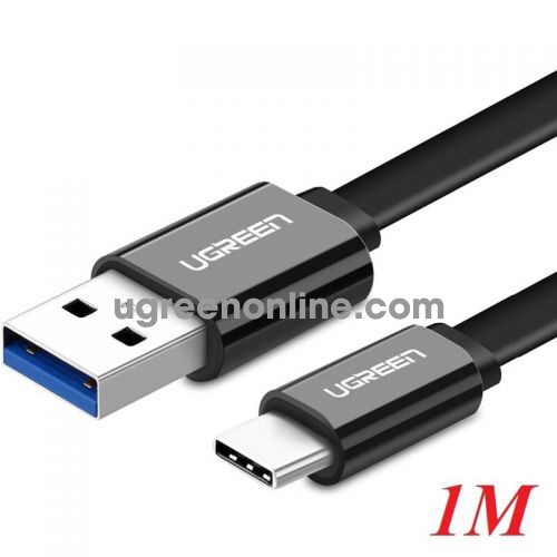 Ugreen 10697 Usb 3.0 To Usb C Flat Cable Black 1M Us172 10010697