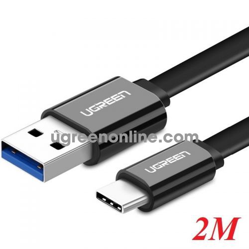 Ugreen 10699 Usb 3.0 To Usb C Flat Cable Black 2M Us172 10010699