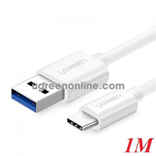 Ugreen 30623 Usb 3.0 To Usb C Round Cable White 1M Us172 10030623