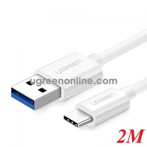 Ugreen 30625 Usb 3.0 To Usb C Round Cable White 2M Us172 10030625