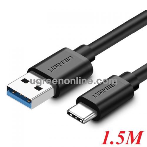Ugreen 30629 Usb 3.0 To Usb C Round Cable Black 1.5M Us172 10030629