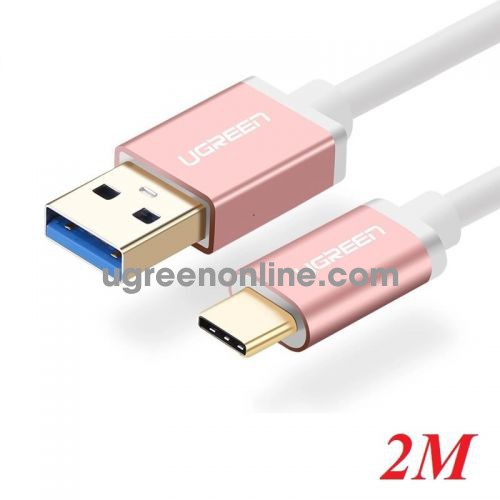 Ugreen 30540 Usb 3.0 To Usb C Cable Rose Gold 2M Us187 10030540