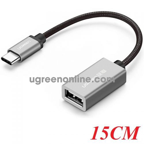 Ugreen 40326 Type C 3.0 Otg Cable Aluminum Case Black Us203 10040326
