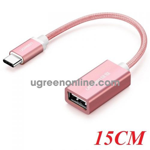 Ugreen 40327 Type C 3.0 Otg Cable Aluminum Case Rose Gold Us203 10040327