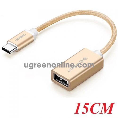 Ugreen 40328 Type C 3.0 Otg Cable Aluminum Case Gold Us203 10040328