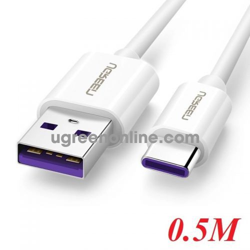 Ugreen 40887 Usb 2.0 To Type C 5A Date Cable White 0.5M Us253 10040887
