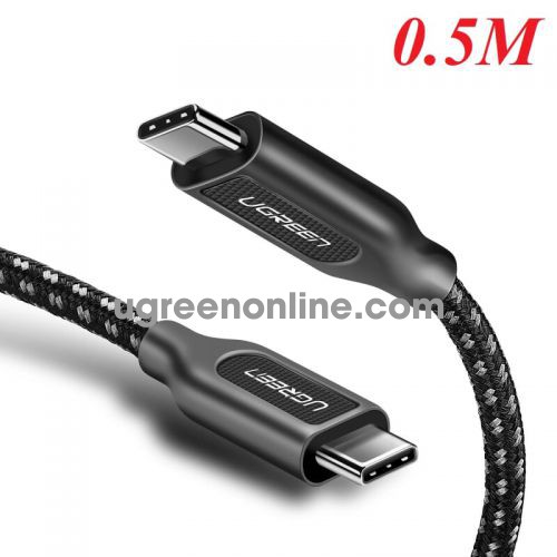 Ugreen 50223 Type C To Type C 2.0 3A Zinc Alloy Data Cable 0.5M Us265 10050223