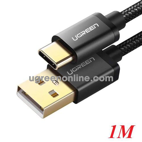 Ugreen 40989 Usb 2.0 To Usb C Cable With Nylon Webbing black 1M Us174 10040989