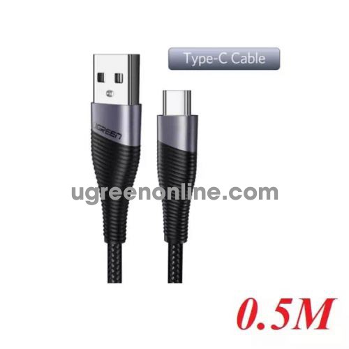 Ugreen 60204 0.5M Cáp Dữ Liệu Sạc Nhanh Usb Type C 3A Cable Cho Samsung Galaxy S10 S9 S8 Plus Note9 Xiaomi Mi8 Gray Ed022 10060204