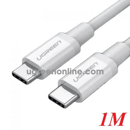 Ugreen 60518 1M Type C 2.0 Male To Male Cable Cáp Sạc Usb Type C Màu Trắng Us264 10060518
