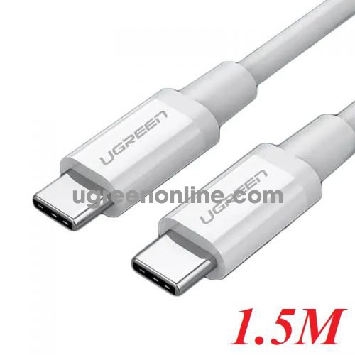 Ugreen 60519 1.5M Type C 2.0 Male To Male Cable Cáp Sạc Usb Type C Màu Trắng Us264 10060519
