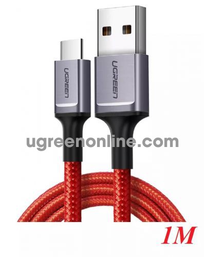 Ugreen 60184 1M Cáp Dữ Liệu Sạc Nhanh Usb Type C Cable With Braid Red Us292 10060184