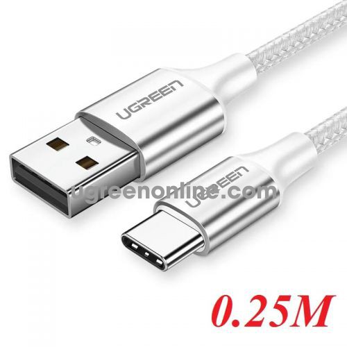 Ugreen 60129 0.25m usb to usb-c data cable aluninum case silver US288 10060129