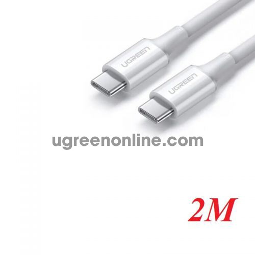 Ugreen 60552 2m type c revolution usb c public 2.0 abs shell 5a current white US300 10060552