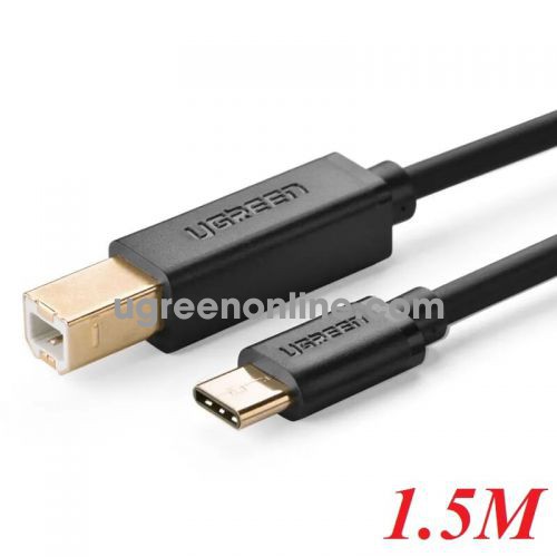 Ugreen 30180 1.5M Usb Type C Male To Usb 2.0 B Male Cable Gold Plated Black Us152 10030180