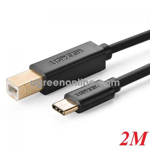 Ugreen 30181 2M Usb Type C Male To Usb 2.0 B Male Cable Gold Plated Black US152 10030181