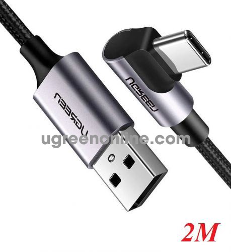 Ugreen 50940 0.5M Black USB Type-C Cable 90 Degree Angle 3A US284 10050940